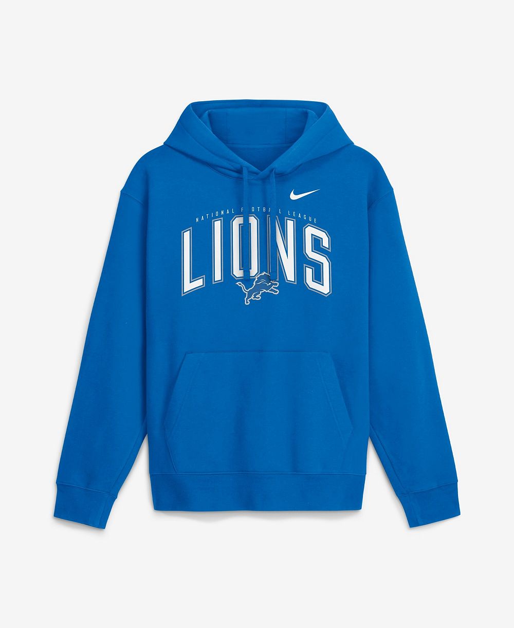 Nike Мужское худи Nike Detroit Lions Expect Victory Club Fleece Pullover Blue