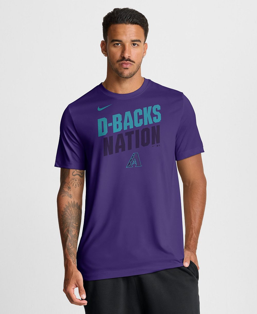 Мужская футболка Nike Purple Arizona Diamondbacks 2026 City Connect Team Phrase Script Dri-FIT