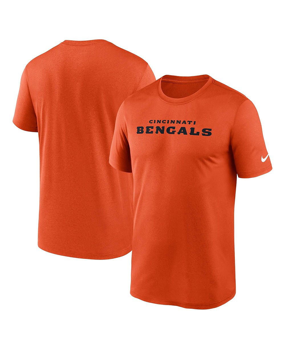 Мужская футболка Nike Cincinnati Bengals Primetime Legend Wordmark Dri-FIT, оранжевая