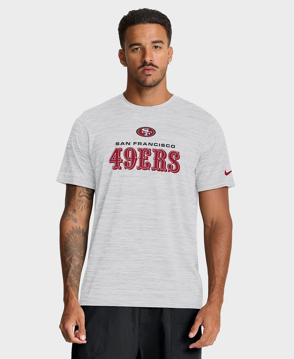 Nike Men's Ash San Francisco 49ers Velocity Endurance Run Dri-FIT T-Shirt