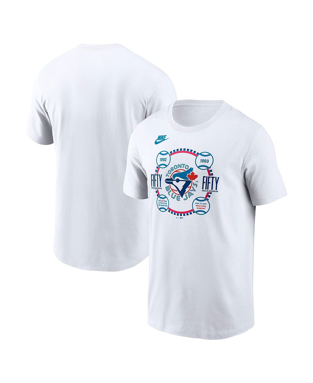 Nike Мужская белая футболка Toronto Blue Jays 50th Season