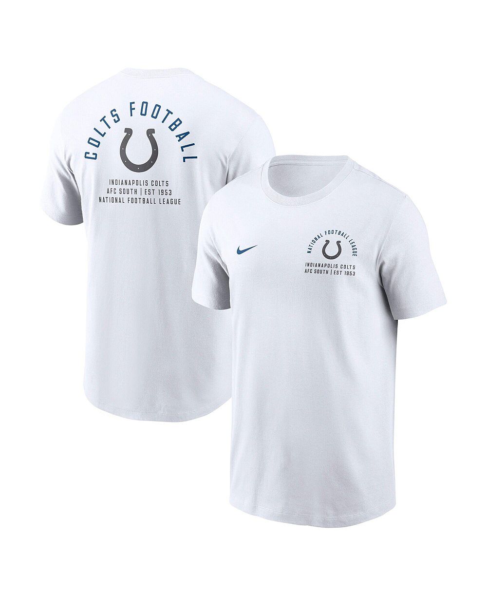 Мужская футболка Nike White Indianapolis Colts Split Logo