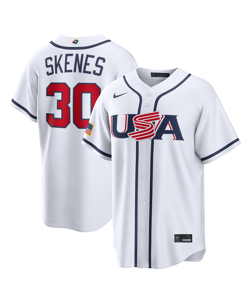 Nike Men's Paul Skenes White USA Baseball 2026 World Baseball Classic Home Stadium Jersey