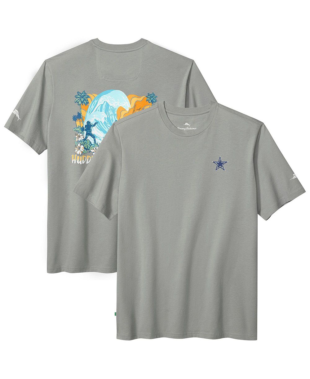 Мужская футболка Tommy Bahama Gray Dallas Cowboys Huddle Hang Tens