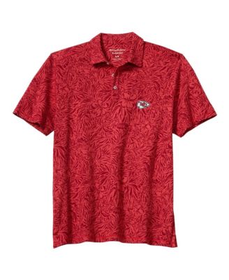 Tommy Bahama Men's Red Kansas City Chiefs IslandZone Wild Hibiscus Tri-Blend Polo Shirt