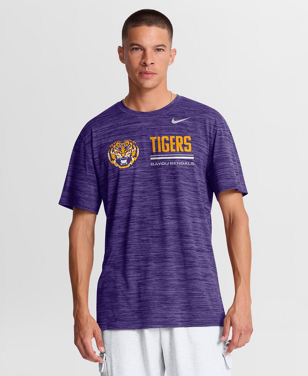Nike Men's Purple LSU Tigers Sideline Velocity Dri-FIT T-Shirt