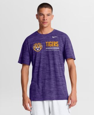 Мужская футболка Nike LSU Tigers Sideline Velocity Dri-FIT фиолетового цвета