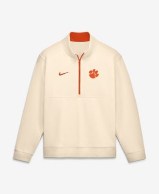 Nike Men's Cream Clemson Tigers Primetime Club Fleece Half-Zip Pullover