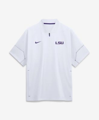 Мужская куртка Nike LSU Tigers 2026 Sideline Short Sleeve Quarter-Zip Coaches белая