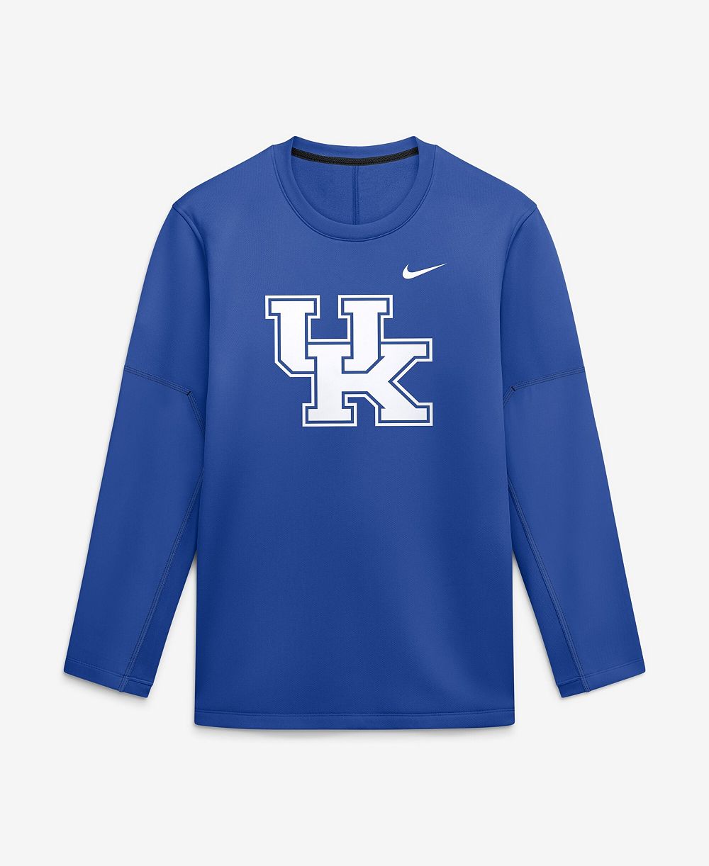Мужской лонгслив Nike Royal Kentucky Wildcats 2026 Sideline Coaches Therma-FIT