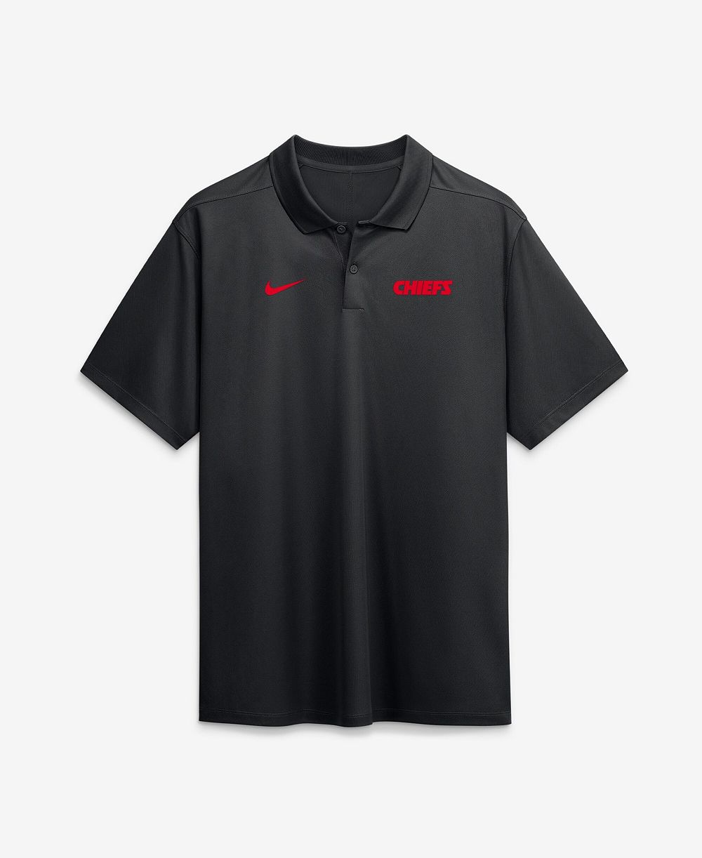 Мужская рубашка-поло Nike Black Kansas City Chiefs Wordmark Victory Dri-FIT
