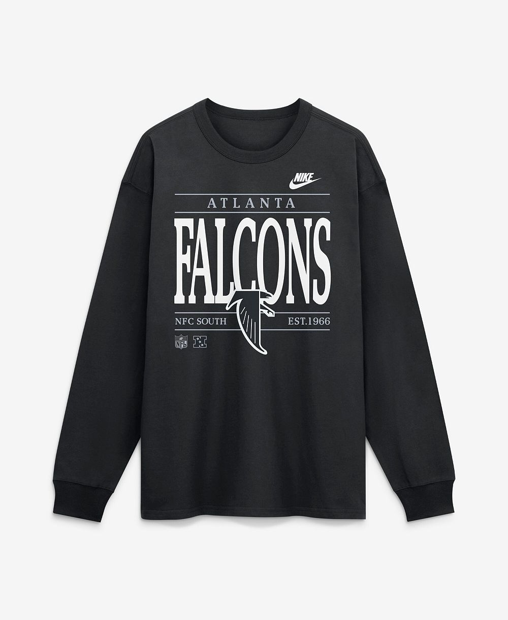 Nike Мужская футболка Nike Black Atlanta Falcons Red Zone Long Sleeve Max90