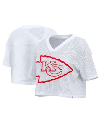 Fanatics Women's Kansas City Chiefs Oversized Mesh Cropped Jersey