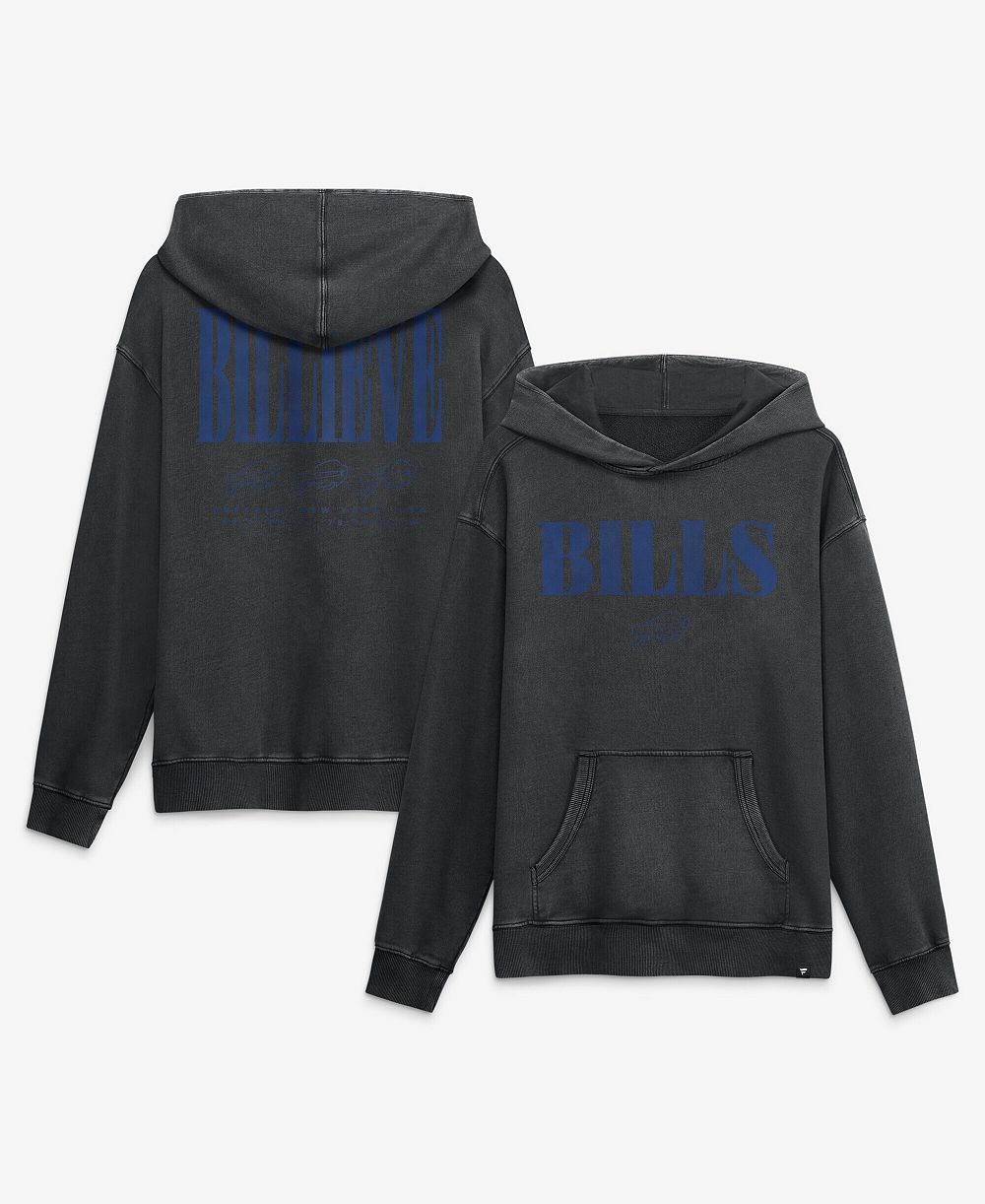 Fanatics Men's Black Buffalo Bills Relaxed Intense Rivalry French Terry Hoodie