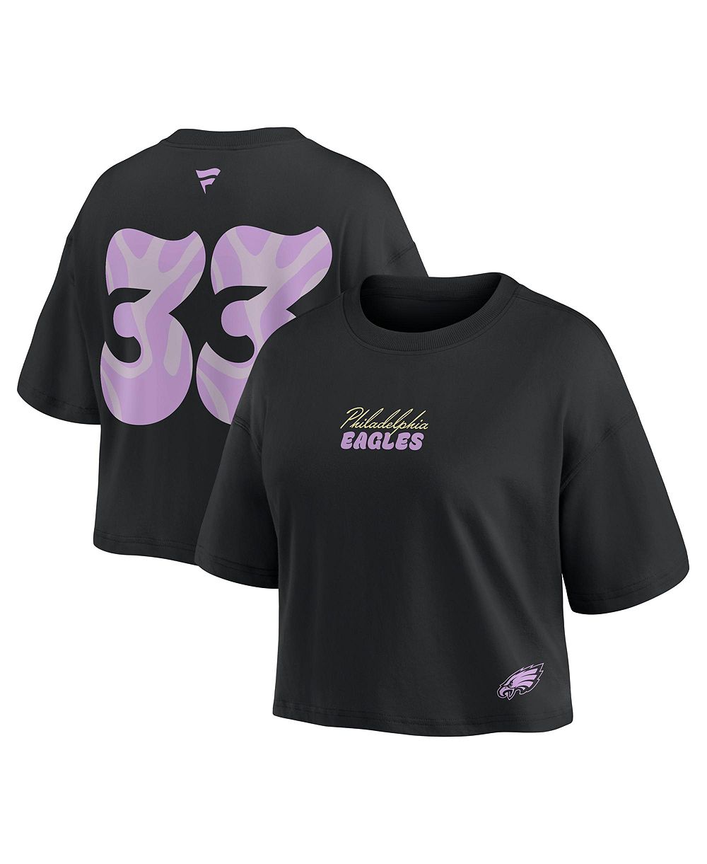 Fanatics Women's Philadelphia Eagles Cooper DeJean Cropped Puff-Print T-Shirt