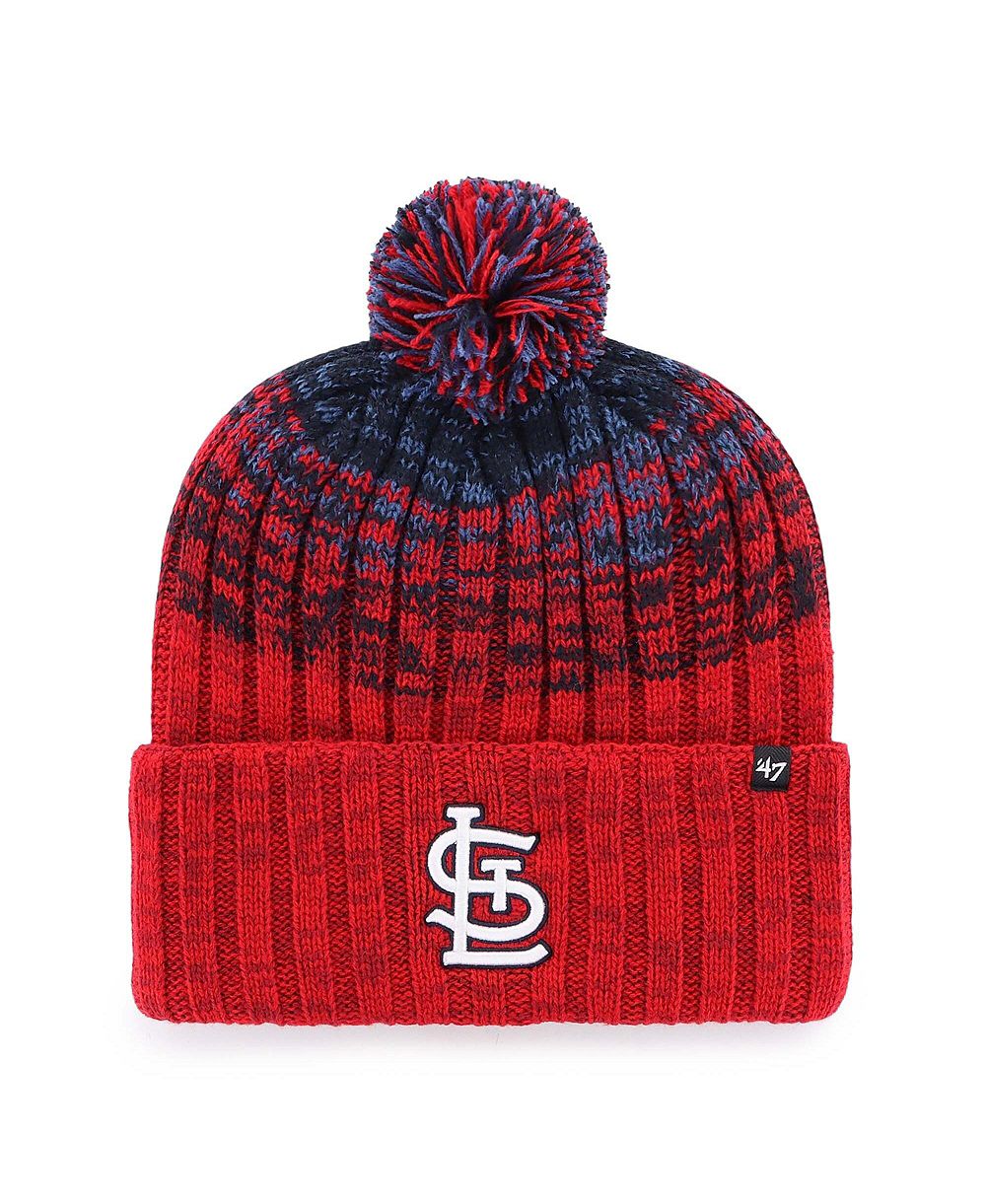 '47 Brand Мужская вязаная шапка с помпоном Red St. Louis Cardinals Cascade Cuffed