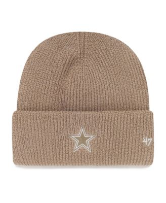 Мужская вязаная шапка '47 Brand Tan Dallas Cowboys Foundational Cuffed