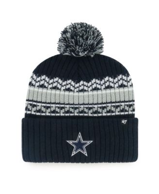 '47 Brand Big Boys and Girls Navy Dallas Cowboys Polar Vortex Cuffed Knit Hat with Pom