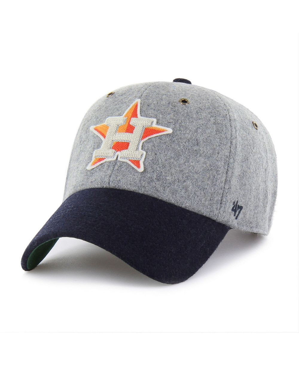 Кепка '47 Brand Мужской, серый/темно-синий, Houston Astros Golden Age, шерстяная, регулируемая