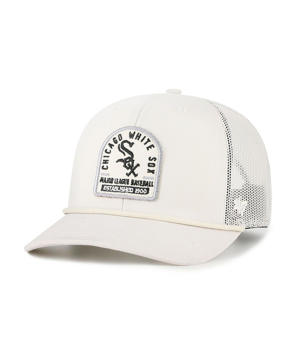 Мужская регулируемая кепка '47 Brand Cream Chicago White Sox Gravestone Trucker