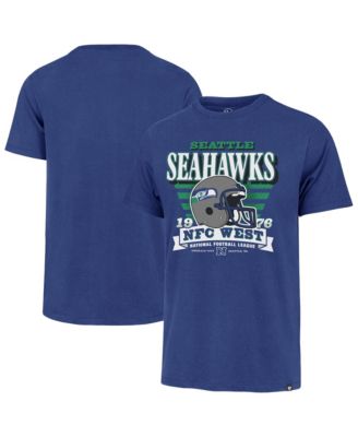 Мужская футболка '47 Brand Royal Seattle Seahawks Stripe Splash Franklin Throwback