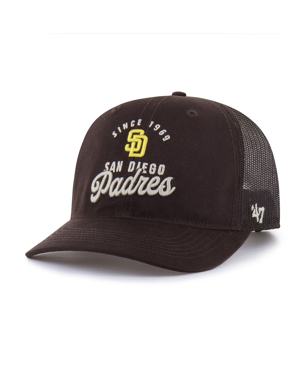 Мужская регулируемая кепка '47 Brand Brown San Diego Padres Pitstop Trucker