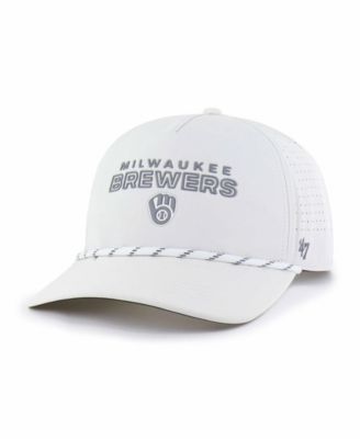 47 Brand Мужская белая регулируемая кепка Milwaukee Brewers Forward Vault Hitch