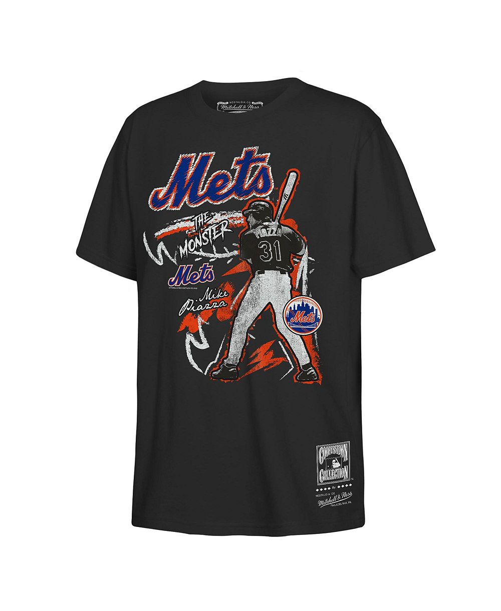 Детская футболка Mitchell & Ness Mike Piazza Black New York Mets Chalked Up Player