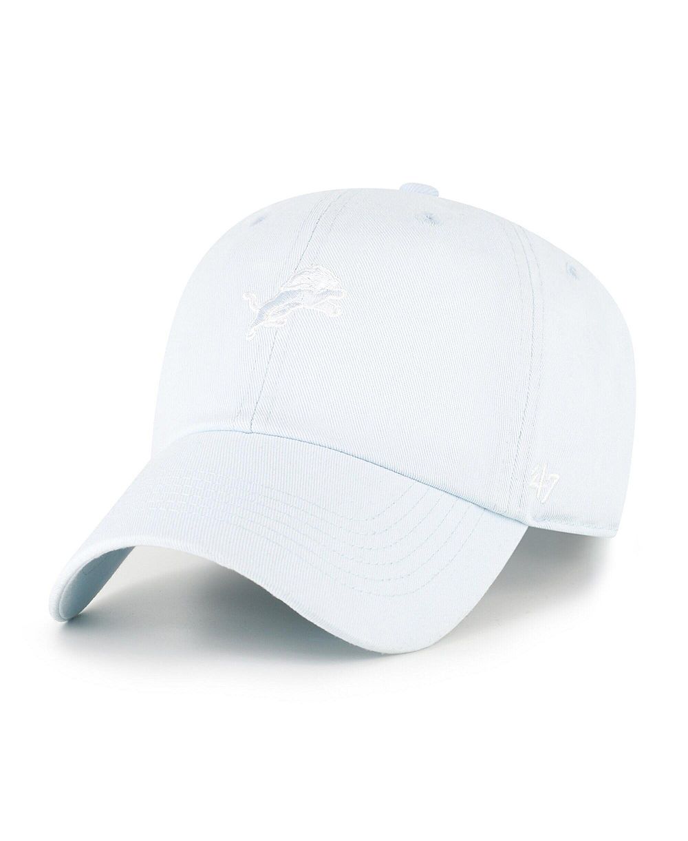 Женская бейсболка '47 Brand Light Blue Detroit Lions Base Runner Ballpark Clean Up регулируемая