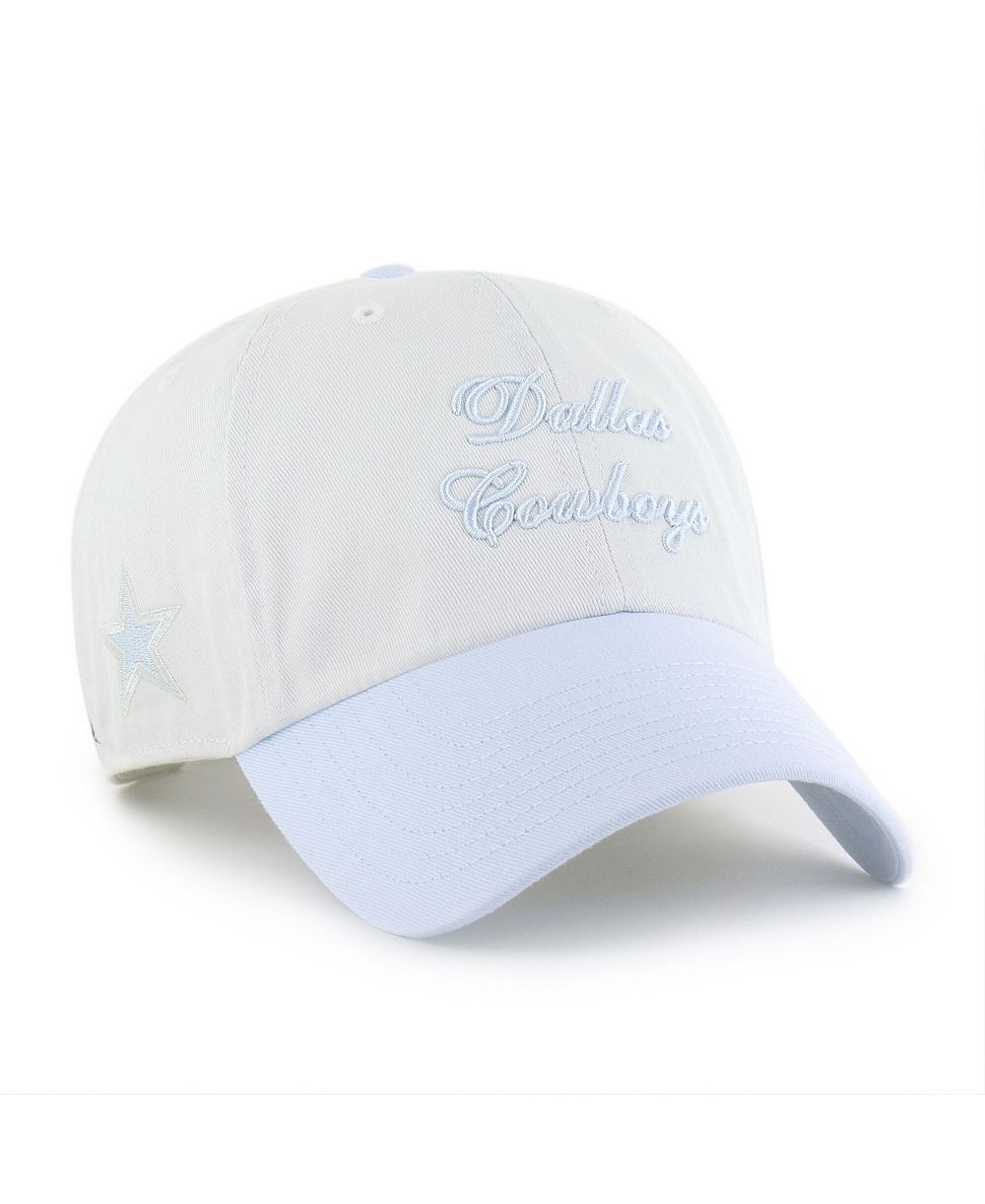 Женская регулируемая кепка '47 Brand White Dallas Cowboys Gelato Two-Tone Clean Up