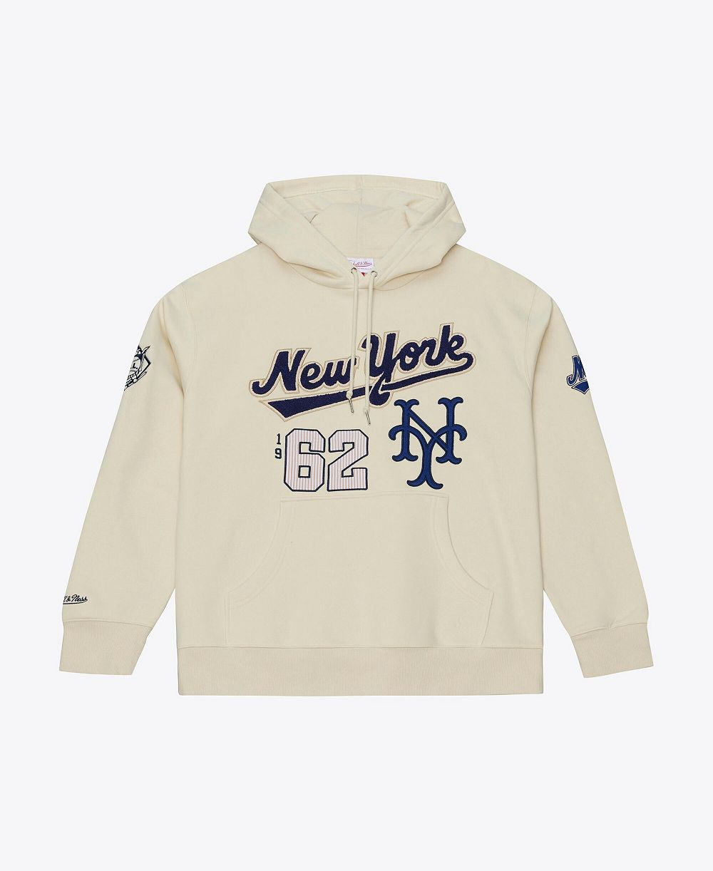 Mitchell & Ness Men's Mitchell Ness Cream New York Mets Yacht Rock Fleece Hoodie