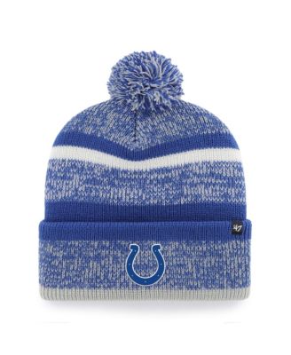 Мужская вязаная шапка '47 Brand Royal Indianapolis Colts Northward Cuffed с помпоном