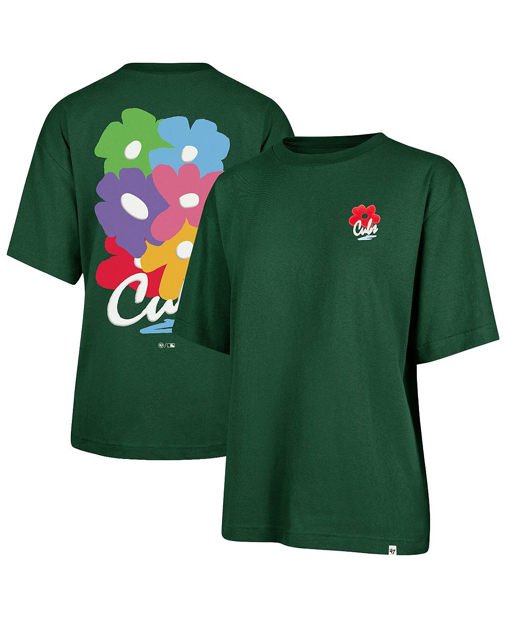Мужская и женская футболка '47 Brand Chicago Cubs Gallery Foundation темно-зеленая