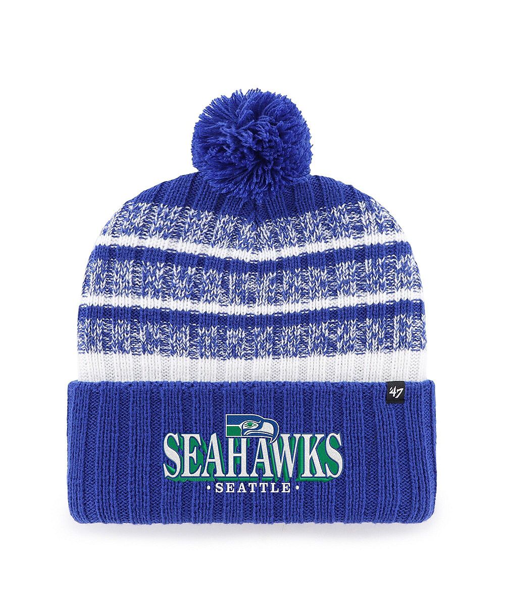 '47 Brand Мужская вязаная шапка с помпоном Royal Seattle Seahawks Region Cuffed