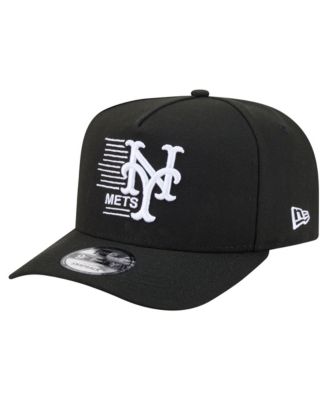 New Era Men's Black New York Mets Motion A-Frame 9FIFTY Snapback Hat
