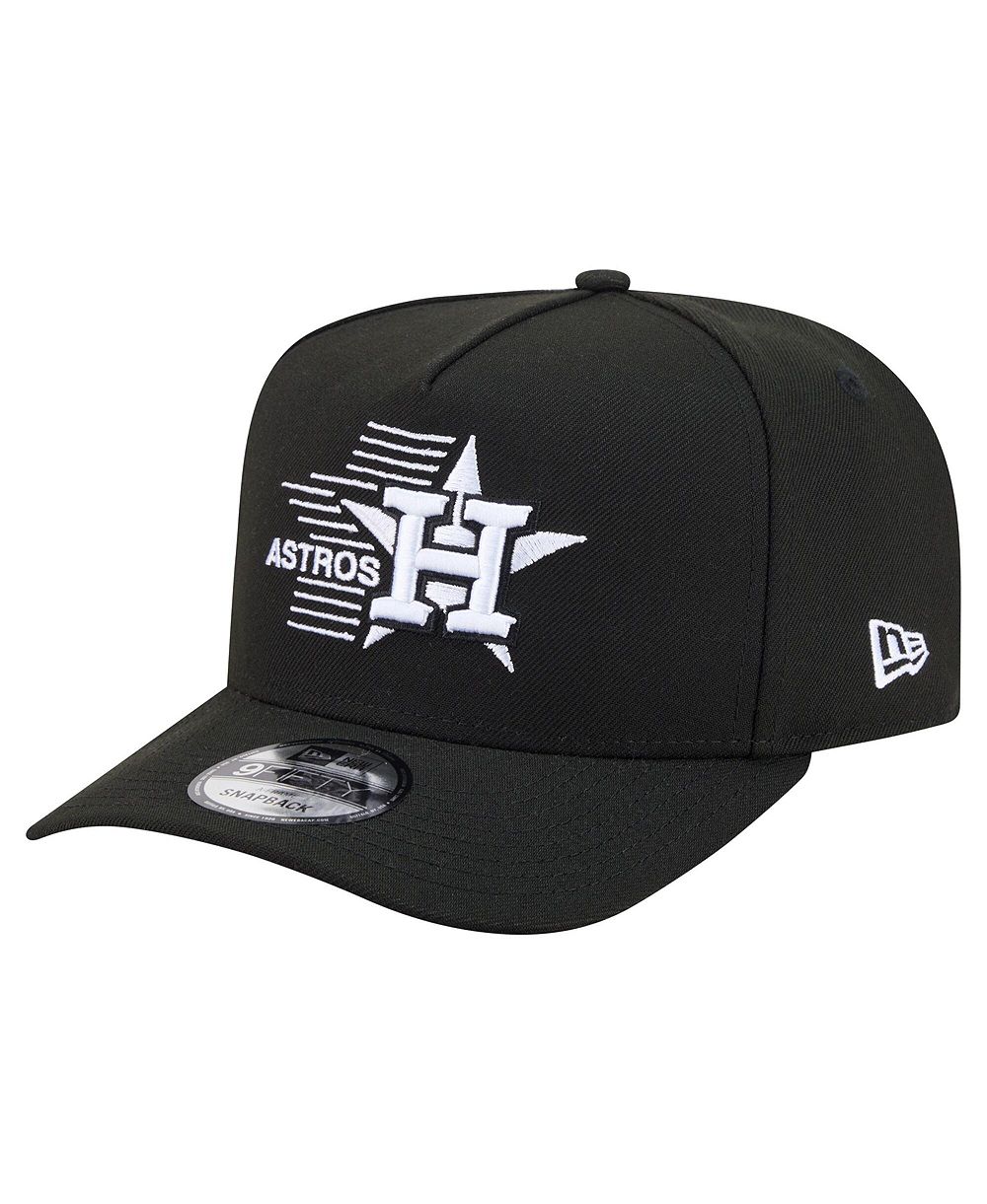 New Era Men's Black Houston Astros Motion A-Frame 9FIFTY Snapback Hat