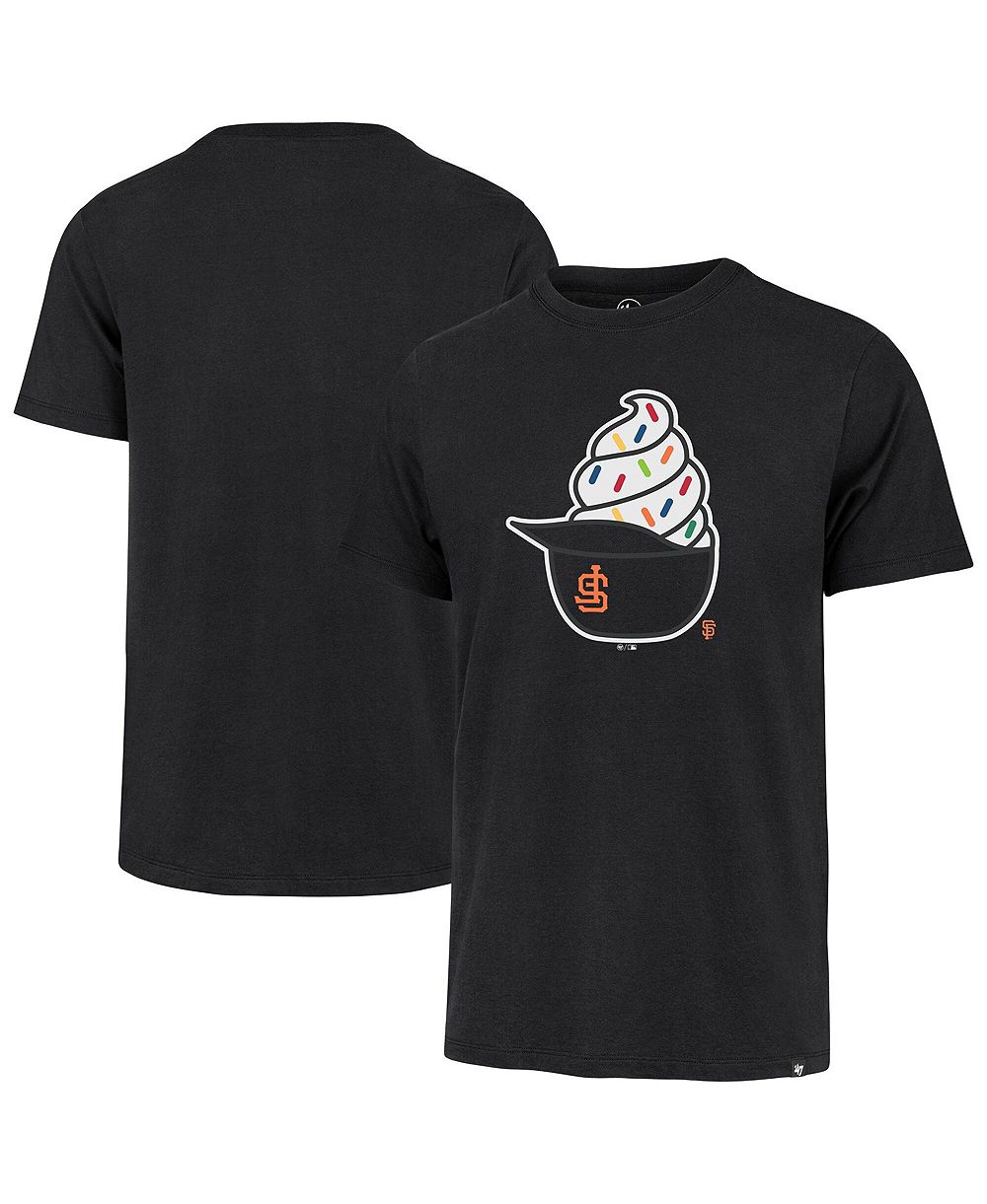 47 Brand Men's Black San Francisco Giants Ice Cream Helmet Franklin T-Shirt
