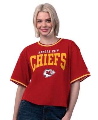 Starter Women's Kansas City Chiefs Ace Cropped-Oversized T-Shirt