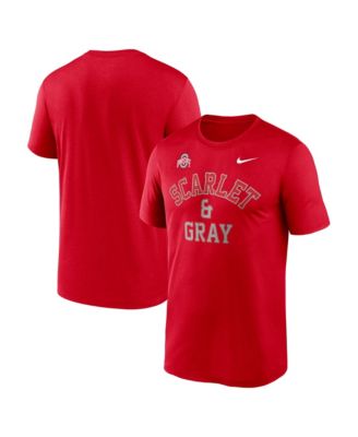 Nike Men's Scarlet Ohio State Buckeyes Primetime Arch Mantra Legend Dri-FIT T-Shirt