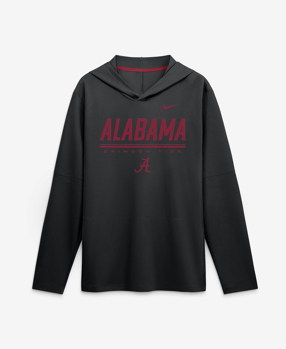 Nike Men's Black Alabama Crimson Tide 2026 Sideline Hooded Sweatshirt