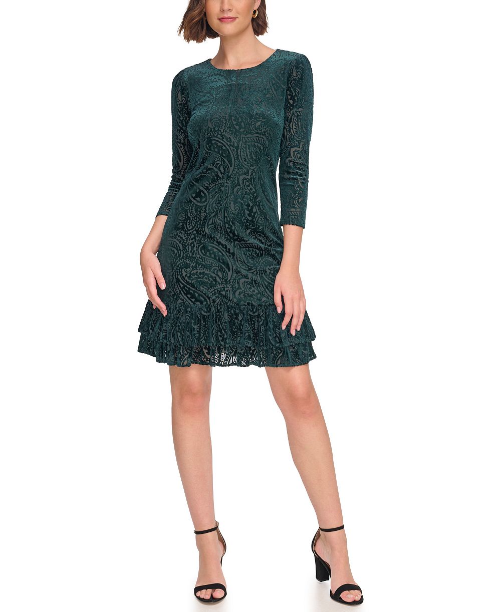 Tommy Hilfiger Petite Long-Sleeve Jersey Shift Dress
