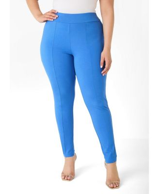 Ashley Stewart Women's Seamed Ponte Leggings