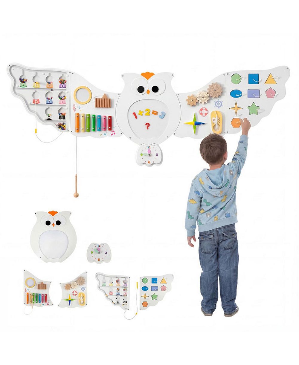 Развивающий центр HONGGE 11-in-1 Owl Busy Board STEM Learning Activity Center, Ages 3+