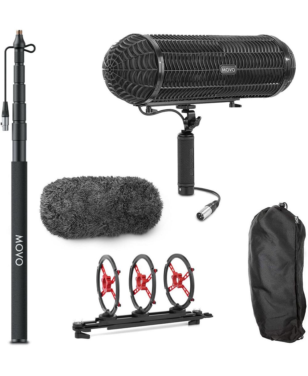 Movo BYPB25+BYPVM1000 Комплект Boom Pole и Blimp Windscreen для микрофонов