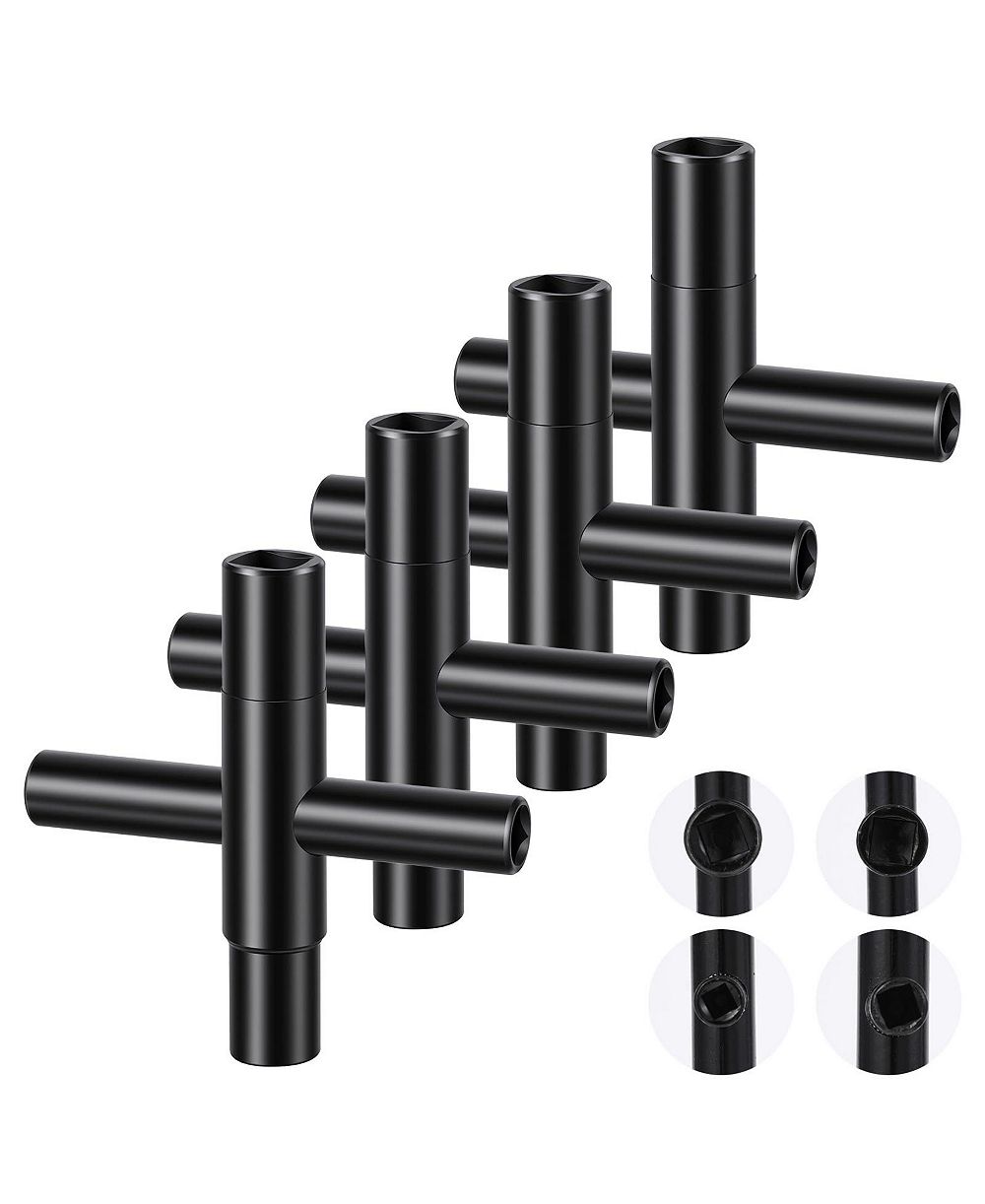 XDOVET 4 Way Sillcock Key Wrench Steel Utility Key Faucet Valve