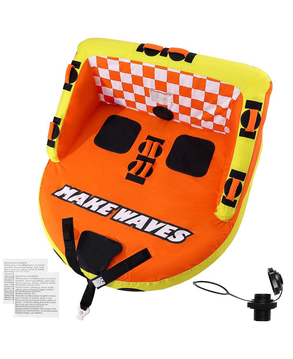 Надувной круг HONGGE Inflatable High-Back Deck Seat Towable Tube для 2 человек