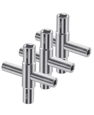 XDOVET 3 Pack 4 Way Sillcock Key Universal Hose Bib Wrench