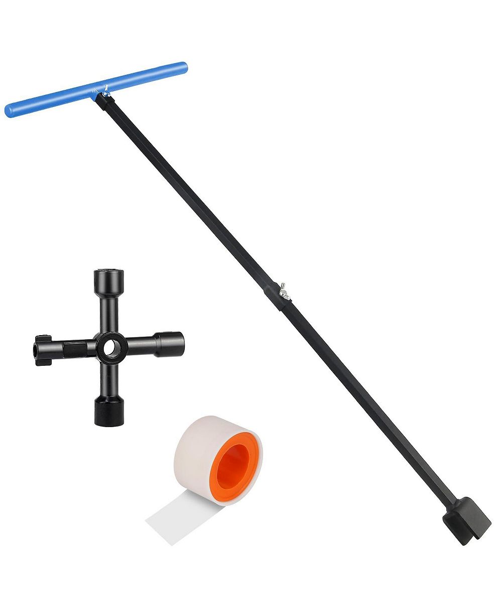 XDOVET Water Meter Key Shut Off Tool 4-Way Valve Opener