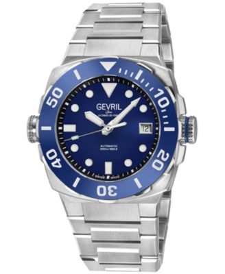 Gevril Мужские швейцарские часы Fortuna Swiss Automatic, серебряная нержавеющая сталь