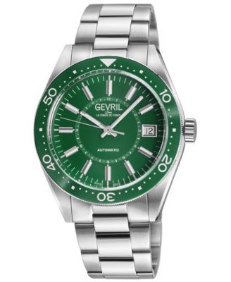 Gevril Мужские швейцарские часы Belmont Swiss Automatic Silver Stainless Steel